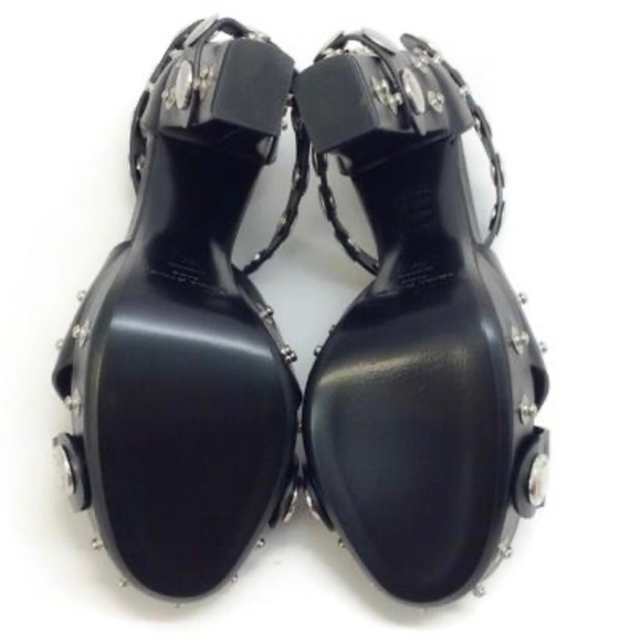 Flash Sale ReList Tomorrow NIB Sonia Rykiel Black Snap Embellished Sandals 37 - Picture 7 of 8